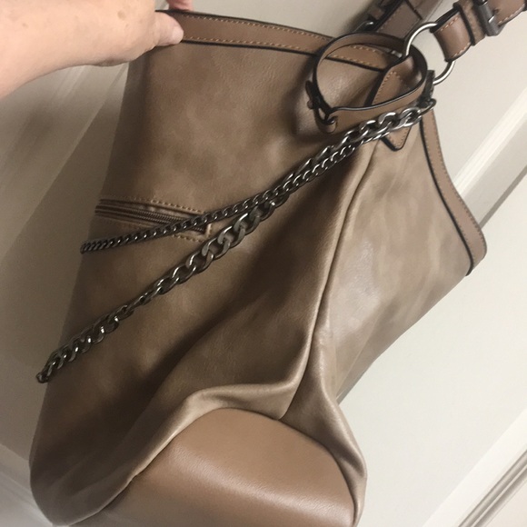 NWOT Taupe Bucket Bag (Vegan) - Picture 3 of 15